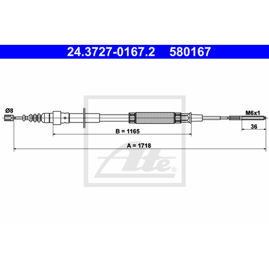 24.3727-0167.2 - Cable, parking brake 