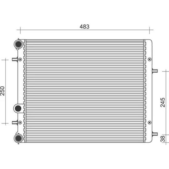 350213840000 - Radiaator, mootorijahutus 