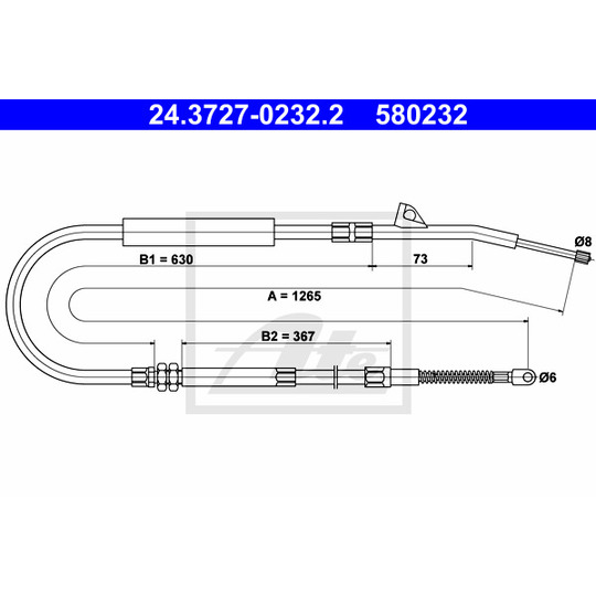 24.3727-0232.2 - Cable, parking brake 