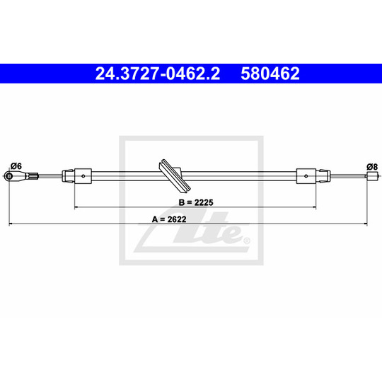 24.3727-0462.2 - Cable, parking brake 