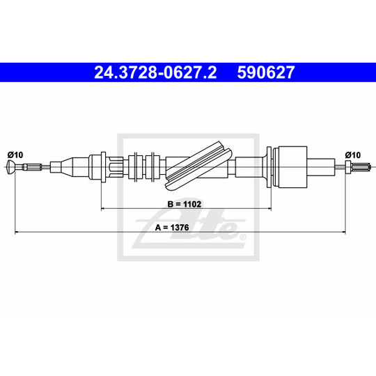24.3728-0627.2 - Clutch Cable 