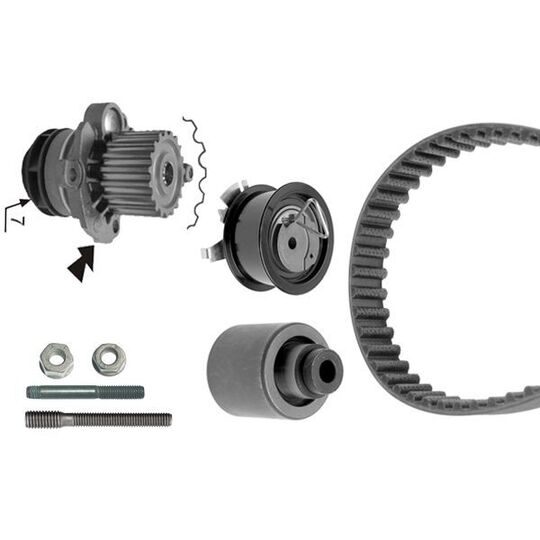 1 987 948 869 - Water Pump & Timing Belt Set 