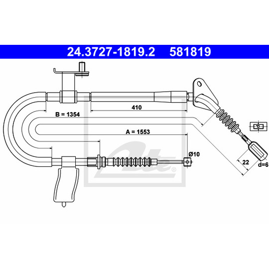 24.3727-1819.2 - Cable, parking brake 