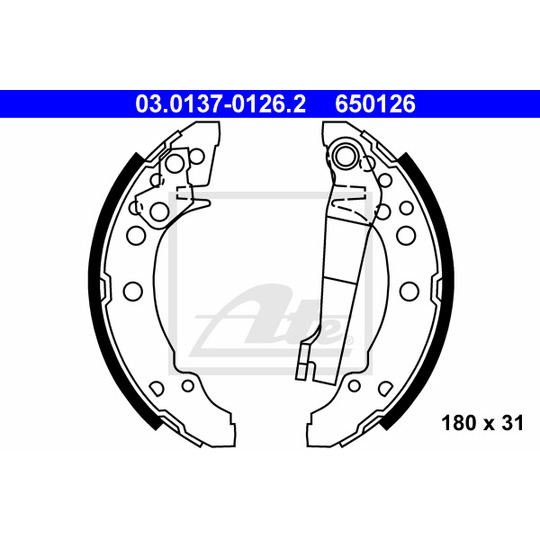 03.0137-0126.2 - Brake Shoe Set 