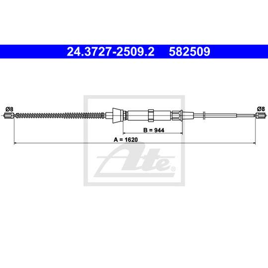 24.3727-2509.2 - Cable, parking brake 