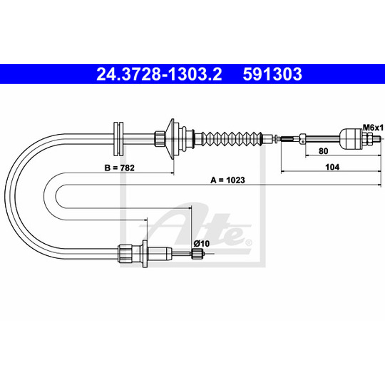 24.3728-1303.2 - Clutch Cable 
