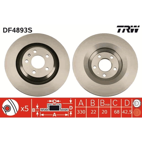 DF4893S - Brake Disc 