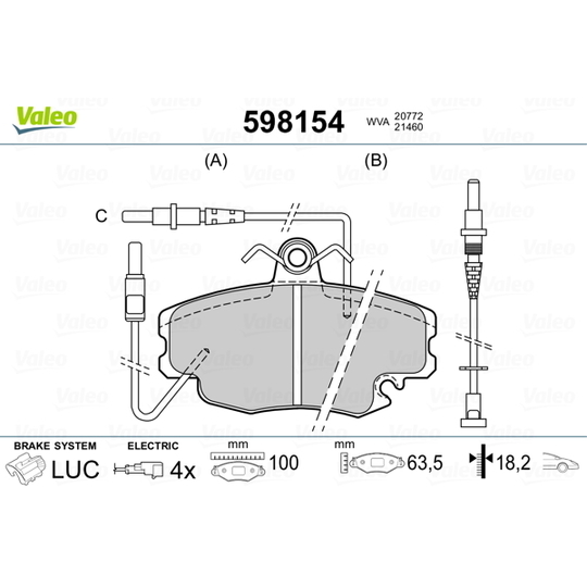 598154 - Brake Pad Set, disc brake 