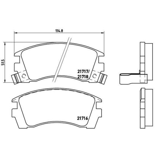 P 56 064 - Brake Pad Set, disc brake 