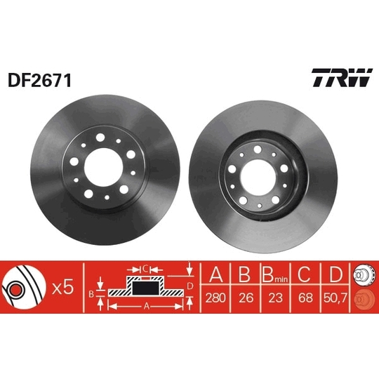 DF2671 - Brake Disc 