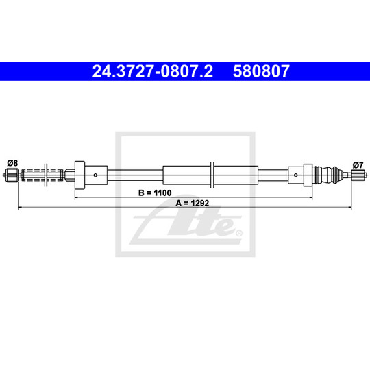 24.3727-0807.2 - Cable, parking brake 