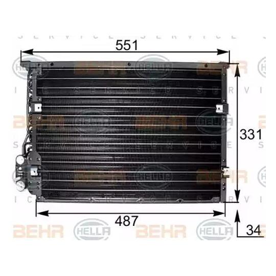 8FC 351 036-221 - Condenser, air conditioning 