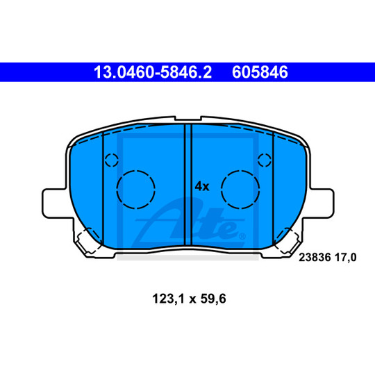 13.0460-5846.2 - Brake Pad Set, disc brake 