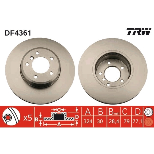 DF4361 - Brake Disc 
