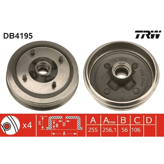 DB4195 - Brake Drum 