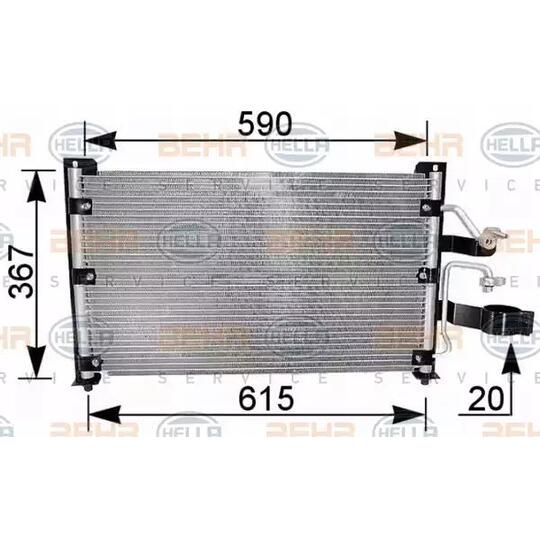 8FC 351 037-211 - Condenser, air conditioning 