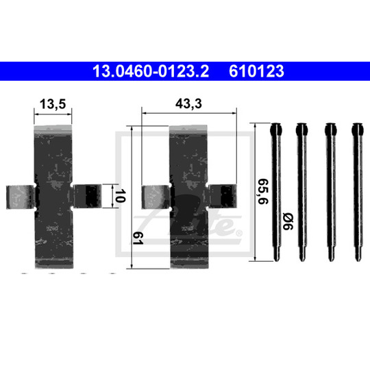 13.0460-0123.2 - Accessory Kit, disc brake pad 