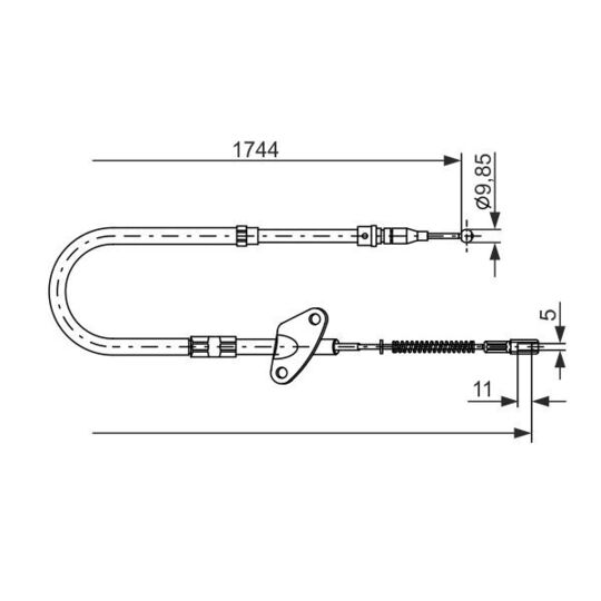 1 987 477 122 - Cable, parking brake 