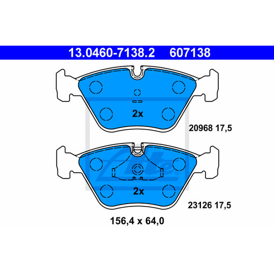 13.0460-7138.2 - Brake Pad Set, disc brake 