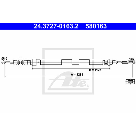 24.3727-0163.2 - Cable, parking brake 