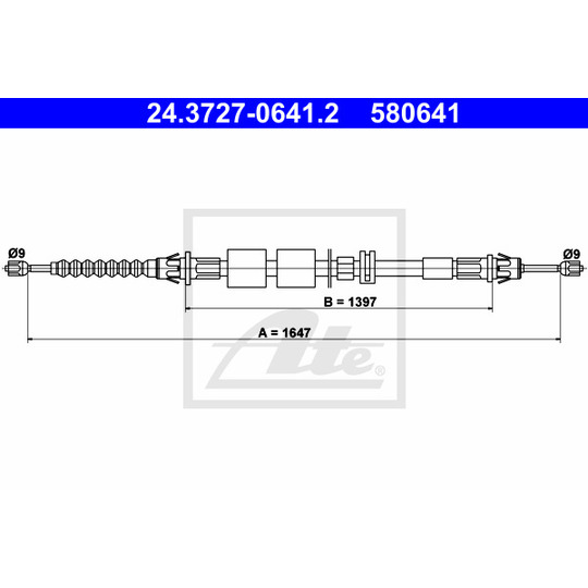 24.3727-0641.2 - Cable, parking brake 