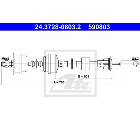 24.3728-0803.2 - Clutch Cable 