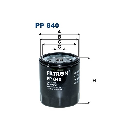PP 840 - Kütusefilter 