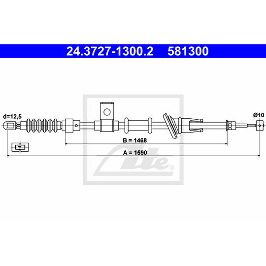 24.3727-1300.2 - Cable, parking brake 