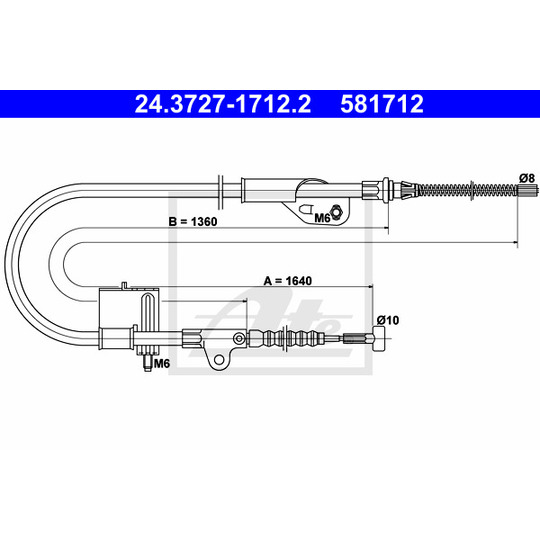 24.3727-1712.2 - Cable, parking brake 