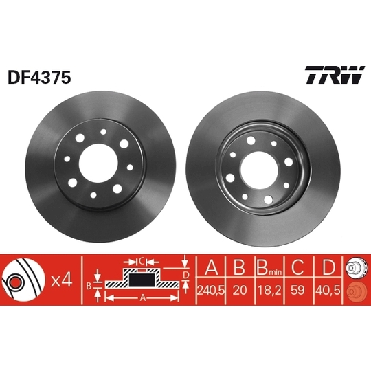DF4375 - Brake Disc 