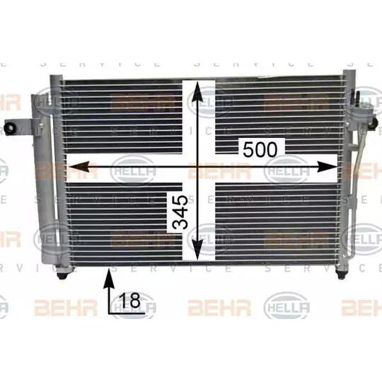 8FC 351 302-651 - Condenser, air conditioning 