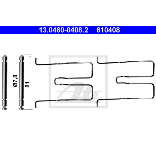 13.0460-0408.2 - Accessory Kit, disc brake pad 