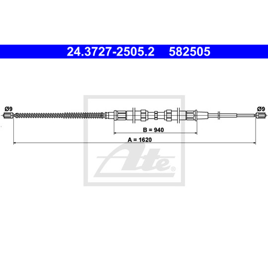 24.3727-2505.2 - Cable, parking brake 