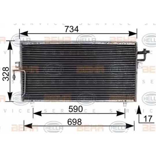8FC 351 036-511 - Condenser, air conditioning 