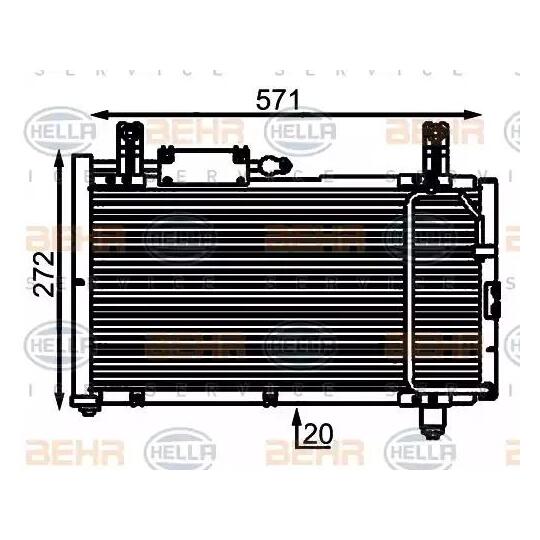 8FC 351 301-001 - Condenser, air conditioning 