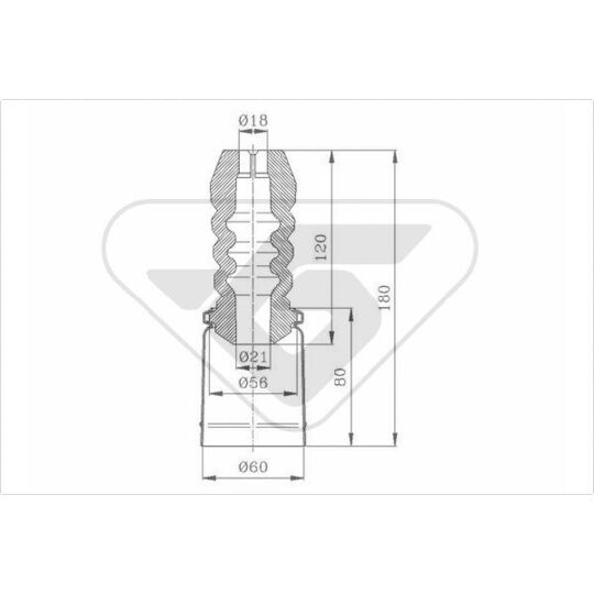 KP082 - Dust Cover Kit, shock absorber 