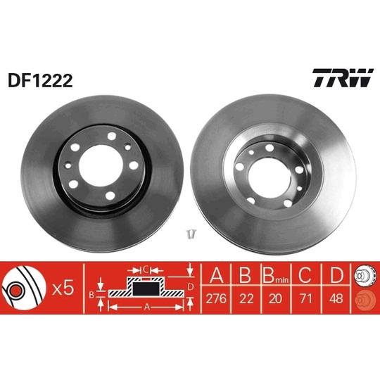 DF1222 - Brake Disc 