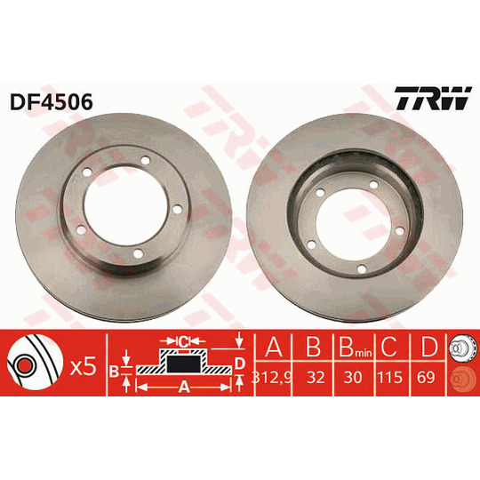 DF4506 - Brake Disc 