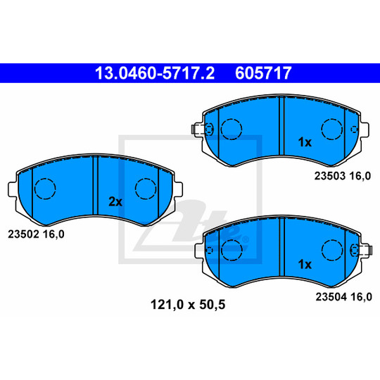 13.0460-5717.2 - Brake Pad Set, disc brake 