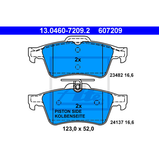 13.0460-7209.2 - Brake Pad Set, disc brake 