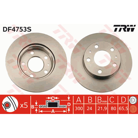 DF4753S - Brake Disc 