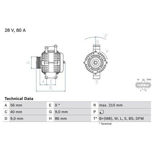 0 986 049 320 - Alternator 