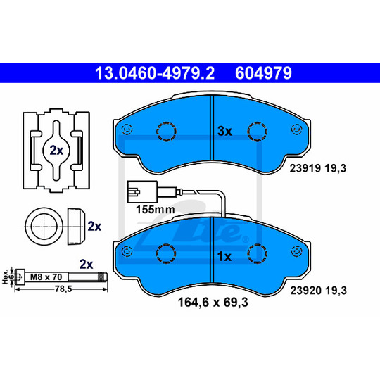 13.0460-4979.2 - Brake Pad Set, disc brake 