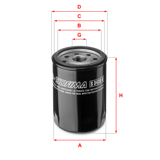 S 3430 R - Oil filter 