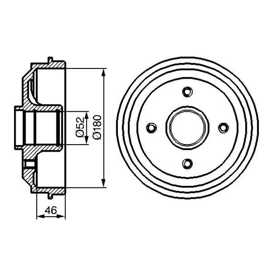 0 986 477 116 - Brake Drum 