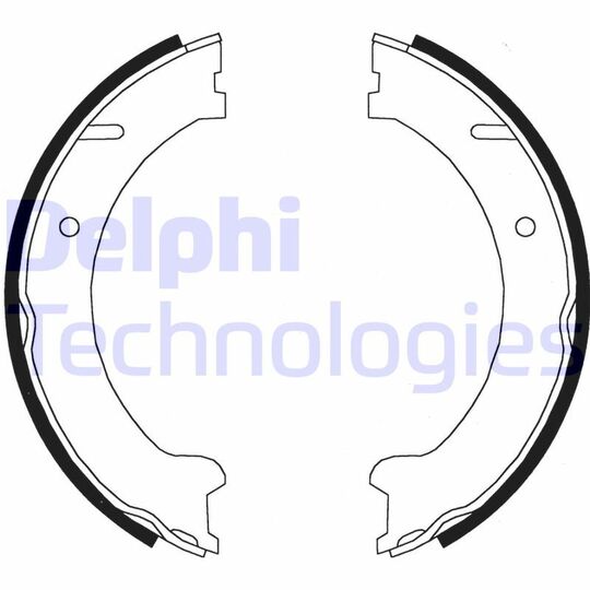 LS1832 - Brake Shoe Set, parking brake 