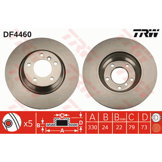 DF4460 - Brake Disc 