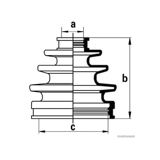 J2862028 - Bellow Set, drive shaft 