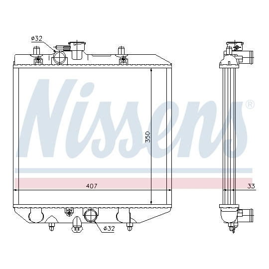 61749 - Radiator, engine cooling 