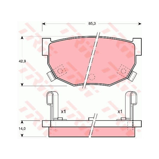 GDB368 - Brake Pad Set, disc brake 